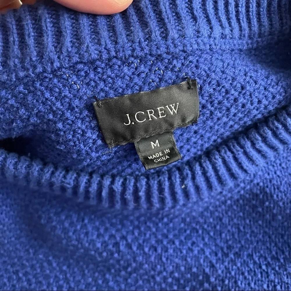 J. Crew Men’s Cotton Knit Crewneck Sweater Heavyweight Blue Size Medium